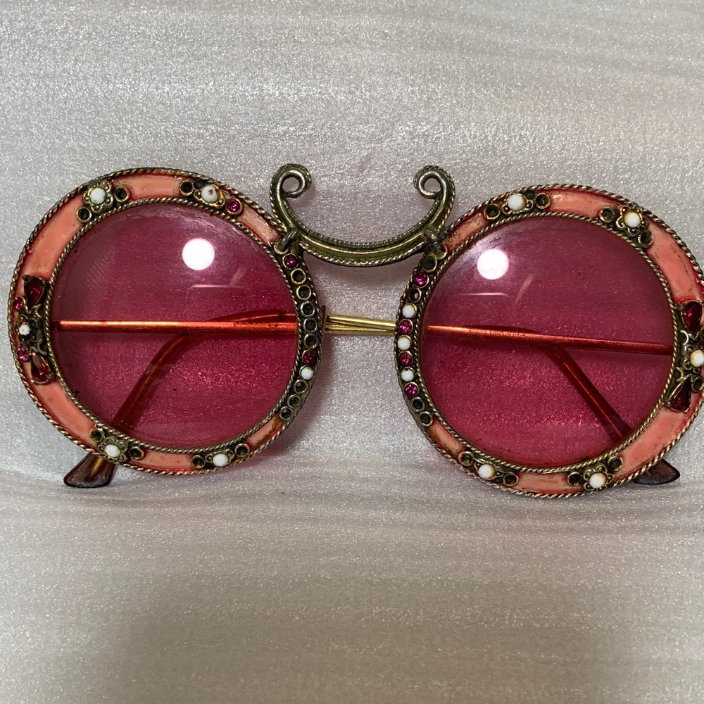 Christian Dior “Gypsy Rose” sunglasses with enameled & jeweled frames, 1960s
